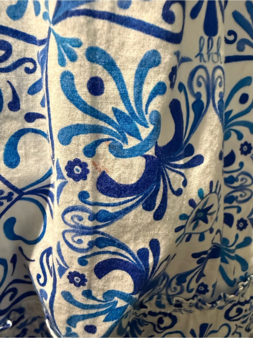 Hill House Blue & White Smocked Tiered Maxi Dress - Picture 5 of 6